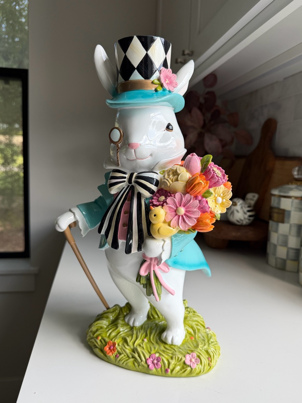 MacKenzie-Childs Calico Bunny Figurine - Picture 5 of 10